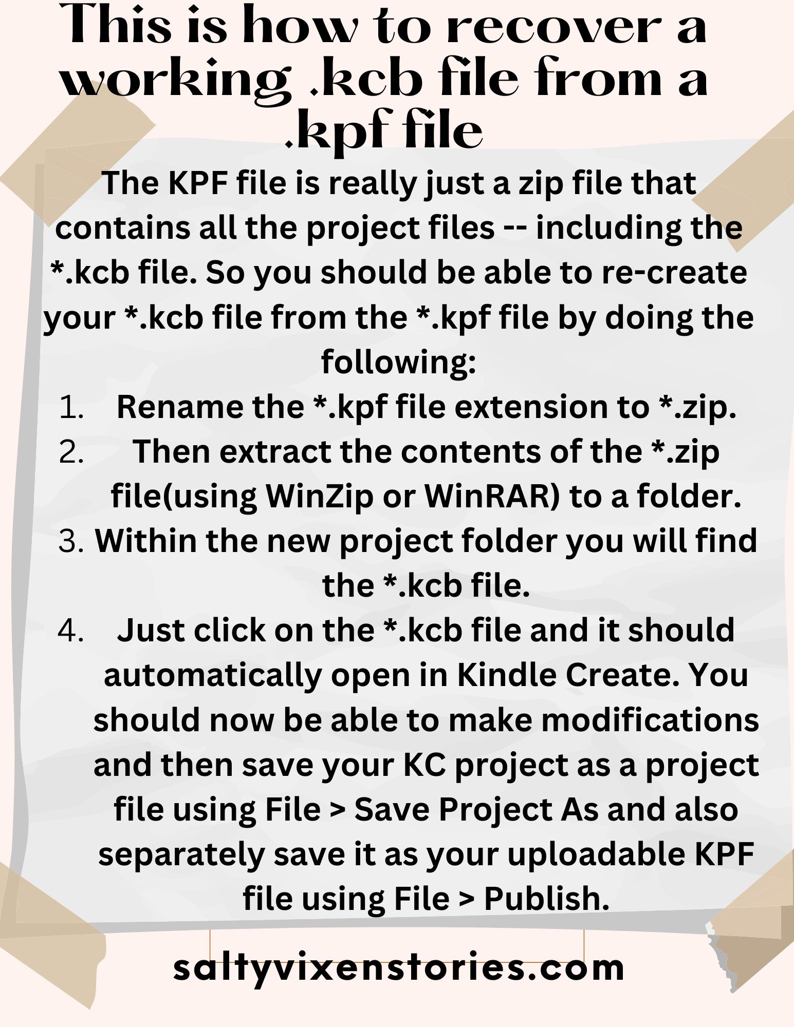 This is how to recover a working .kcb file from a .kpf file This is how to recover a working .kcb file from a .kpf file